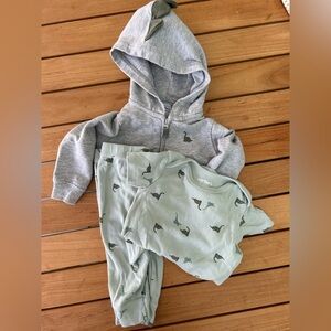 Carter's Baby Boy Dinosaur Outfit 3 Piece Set